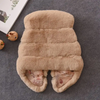 Girls Solid Color Thickened Plush Coat