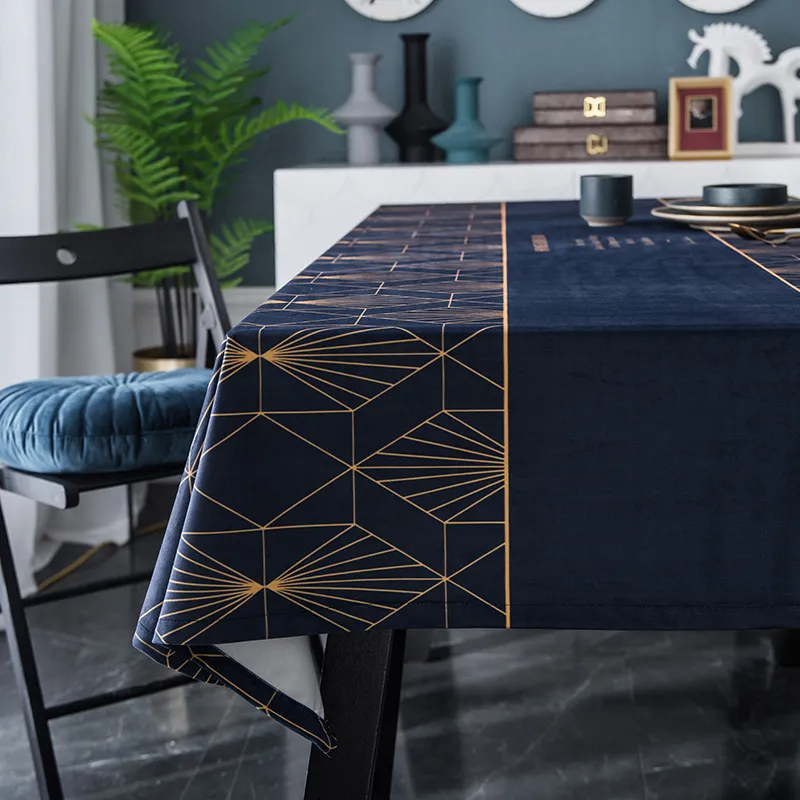 Rectangular Digital Printed Velvet Table Cloth