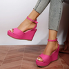 Women Fashion Casual Plus Size Open Toe Thick-Soled Platform Sandals