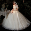 Bride Temperament Mori Dreamy Off-The-Shoulder Sequin Wedding Dress