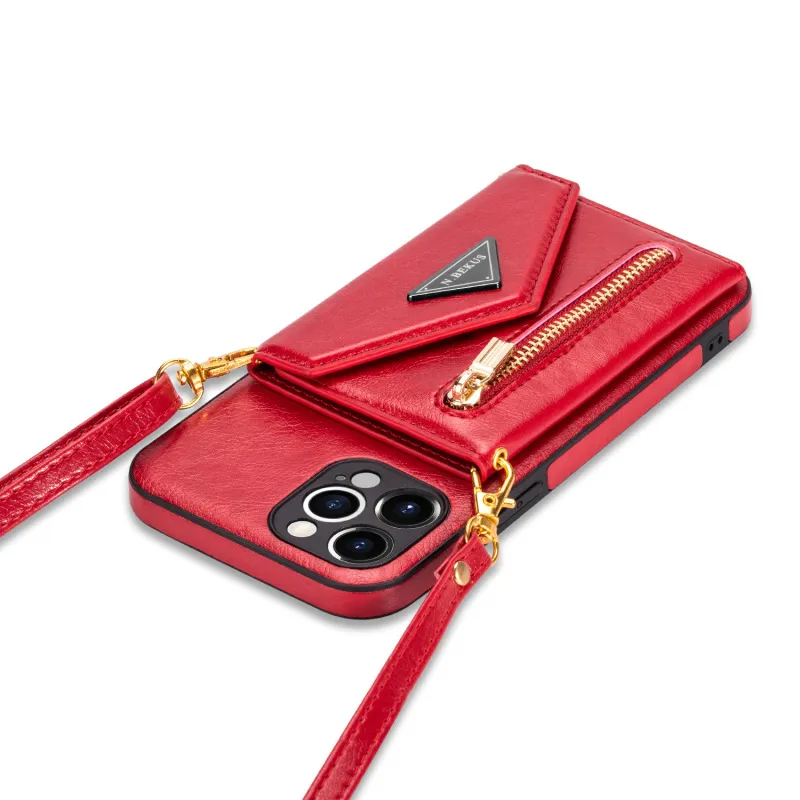 Women Fashion Creative Leather Crossbody Lanyard Apple Phone Case