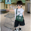 Children Kids Baby Fashion Girls Boys Letter Print Sports Shoulder Handle Bag