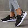 Women Casual Mesh Breathable Leopard Sneakers