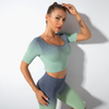 Women Casual Short-Sleeved Sports Yoga Crop Top