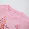 Children Kids Baby Fashion Girls Casual Basic Butterfly Print Short Sleeve T-Shirt