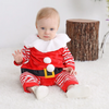 Kids Baby Girls Boys Autumn Winter Fashion Casual Cute Christmas Stripe Santa Claus Romper Set