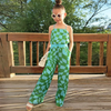 Toddler Kids Girl Fashion Sling Waist Jumpsuit Printed Sleeveless Jumpsuit