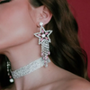 (Buy 1 Get 1) Women Fashion Exaggerated Star Tassel Rhinestone Earrings