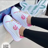 Women Fashion Plus Size Casual Solid Color Round-Toe Thick-Soled Sneakers