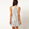 Women Fashion Sparkling Sequins Sleeveless Cocktail Party Dress