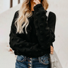 Women Casual Winter Solid Color Knitted Sweater