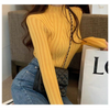 2 Pieces Women Fashion Basic Solid Color Long Sleeve Knitwear