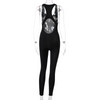 Women Sport Solid Color Backless Jumpsuits