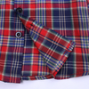 Fashion Boys Plaid Pattern Lapel Tie Shirt