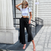 Women'S Clothing High Waist Tie Wide Leg Pants Suspenders Pants