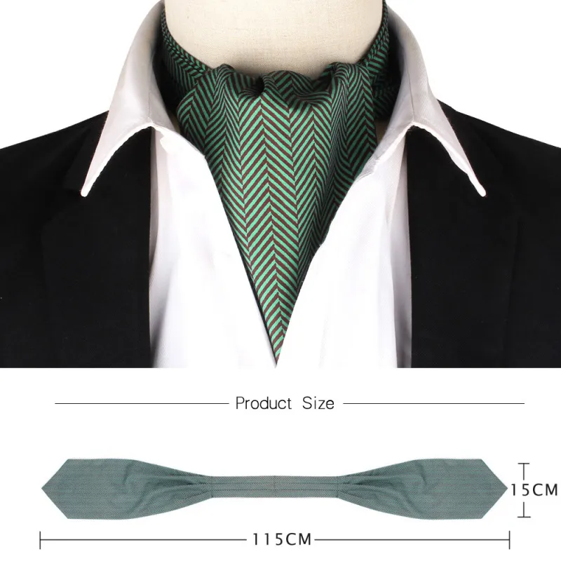 (Buy 1 Get 1) Men Fashion British Polyester Tiny Flower Printed Suit Shirt Tie Scarf