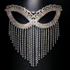 Sexy Long Tassel Evening Party Shiny Face Rhinestone Mask