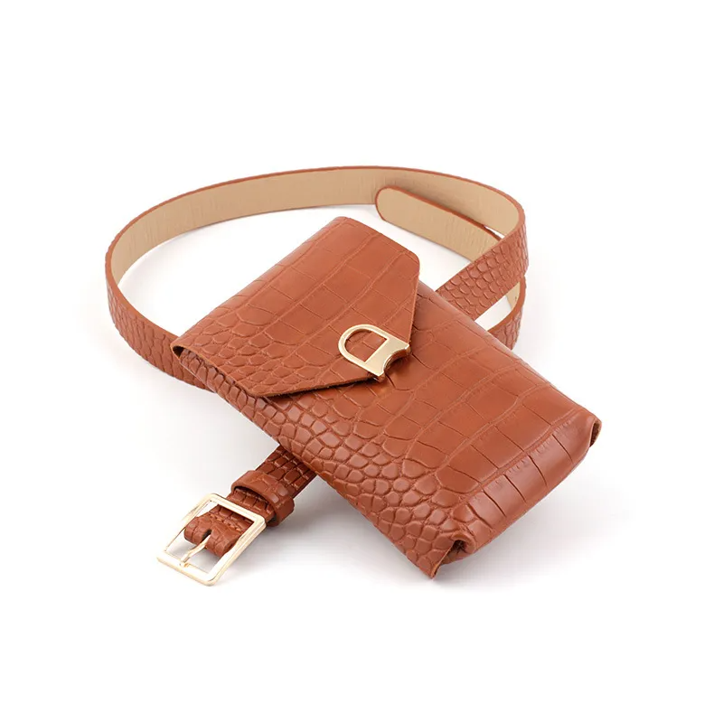 Women Crocodile Pattern Waist Pack Coin Purse Belts