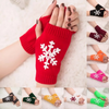(Buy 1 Get 2) Christmas Autumn Winter Women Fashion Snowflake Embroidered Warm Knitted Gloves