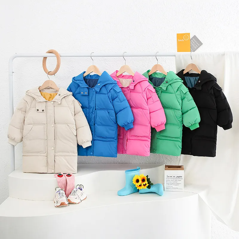 Kids Toddler Girls Boys Autumn Winter Fashion Casual Cute Solid Color Zipper Padded Coat