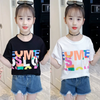 Children Kids Baby Teen Fashion Girls Casual Basic Short Sleeve Letter Print T-Shirt