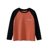 Kids Toddler Boys Basic Versatile Colorblock Long Sleeve Round Neck T-Shirt