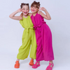 Kids Toddler Girls Casual Fashion Solid Color Sleeveless Tie Jumpsuit