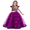 Kids Toddler Big Girls Fashion Party Cute Sweet Solid Color Floral Embroidery Sleeveless Mesh Party Tutu Dress