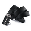 Men Fashion Casual Business Solid Color Leather Metal Buckle Belt