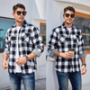 (Buy 1 Get 1) Men Autumn Winter Fashion Casual Versatile Flannel Plaid Long Sleeve Lapel Shirt