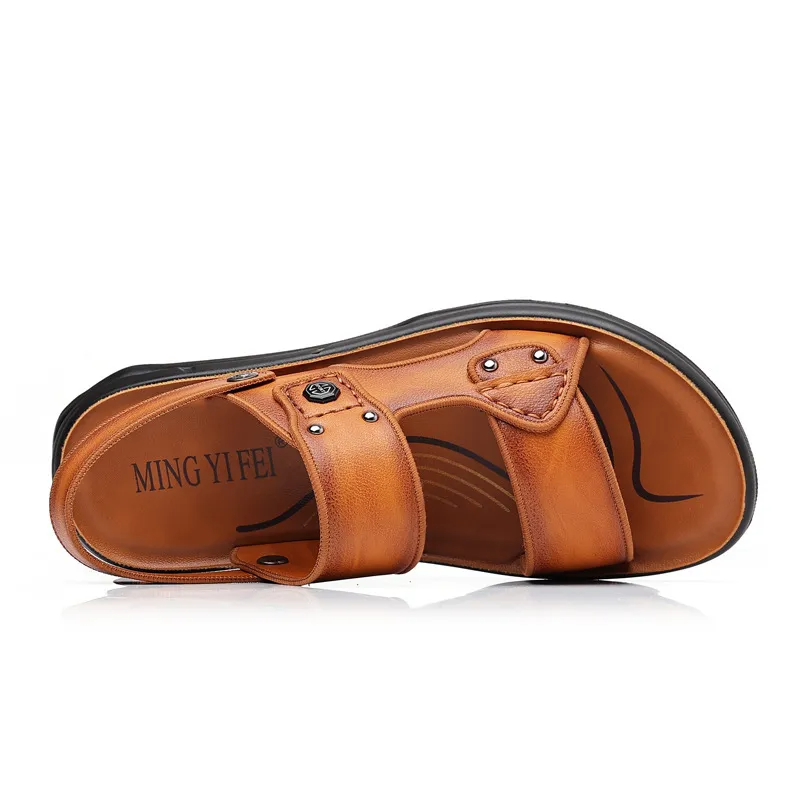 Men'S Fashion Soft Sole Non-Slip Pu Sandals