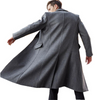 Men Fashion Solid Color Button Design Coat