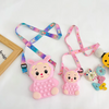 Kids Girls Fashion Sweet Candy Color Cartoon Animal Silicone Mini Crossbody Bag