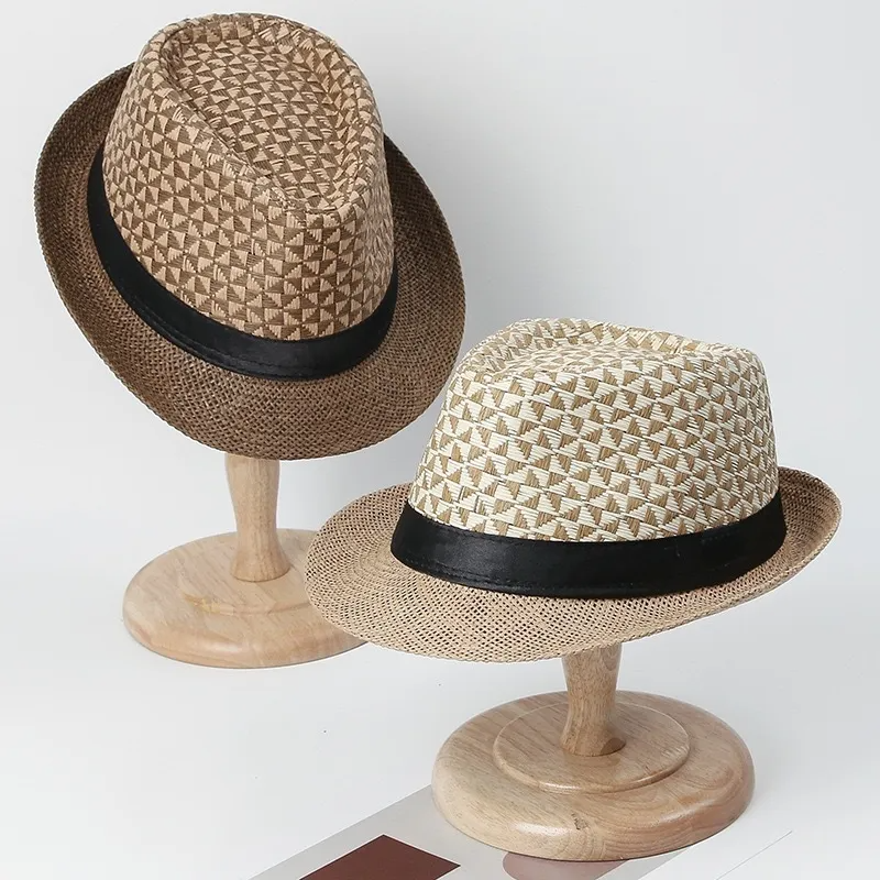 (Buy 1 Get 1) Men Fashion Beach Sunshade Straw Casual British Style Top Hat