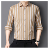 Men'S Casual Stripe Long Sleeve Slim Shirt