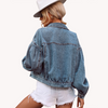 Women Casual Street Style Loose Short Denim Jacket