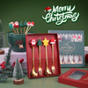 Cartoon Creative Christmas Tree Elk Bear Stainless Steel Spoon Fork 6-Set Tableware