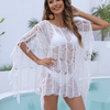 Women'S Irregular Hollow Fringed Beach Cover Up