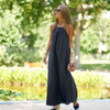 Women Fashion Casual Solid Color Halter Neck Loose Long Dress