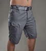 Men Casual Outdoor Solid Color Multi-Pocket Mid-Waist Plus Size Loose Shorts