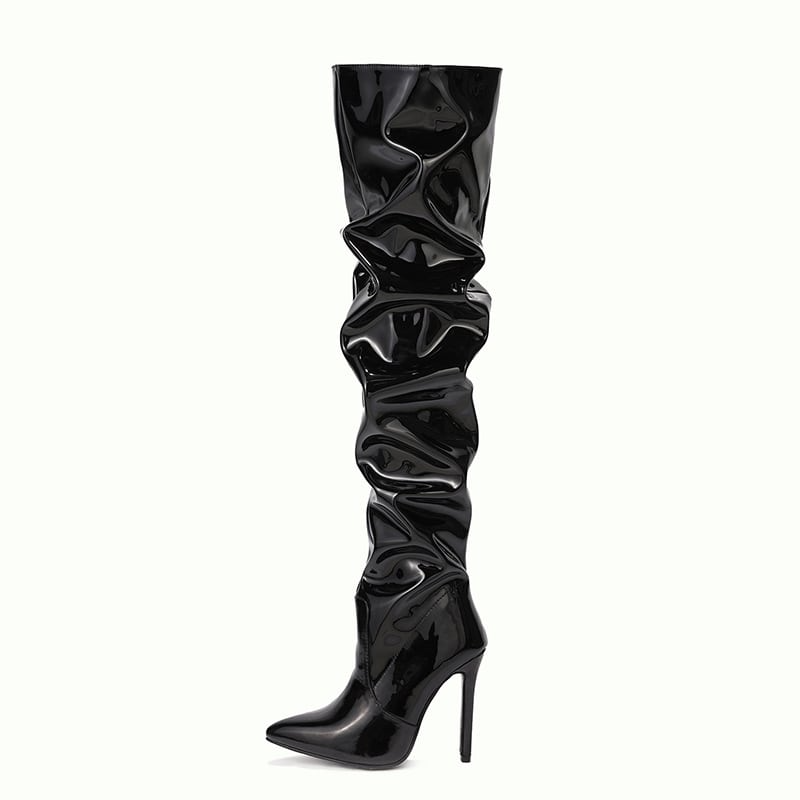 Women Leisure Solid Color Knee High Boots