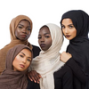 (Buy 1 Get 1) Women Pure Color Raw Edge Hijab Scarf