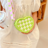 Kids Girls Fashion Sweet Candy Color Heart Shaped Silicone Mini Crossbody Bag