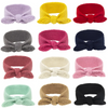 Kids Simple Solid Color Rabbit Ears Stretch Knitted Headband