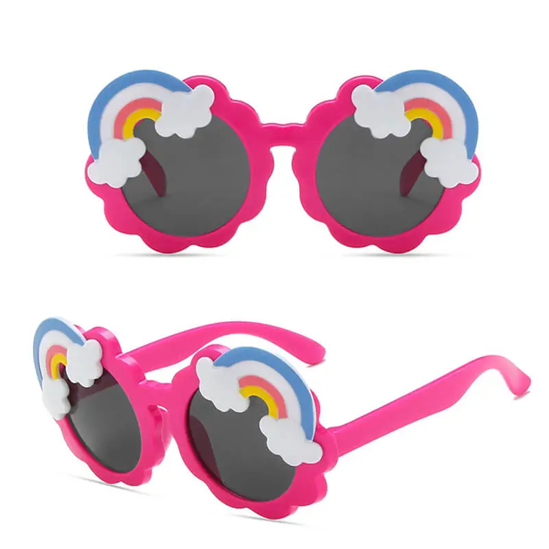 Girls Cute Rainbow Pattern Design Sunglasses