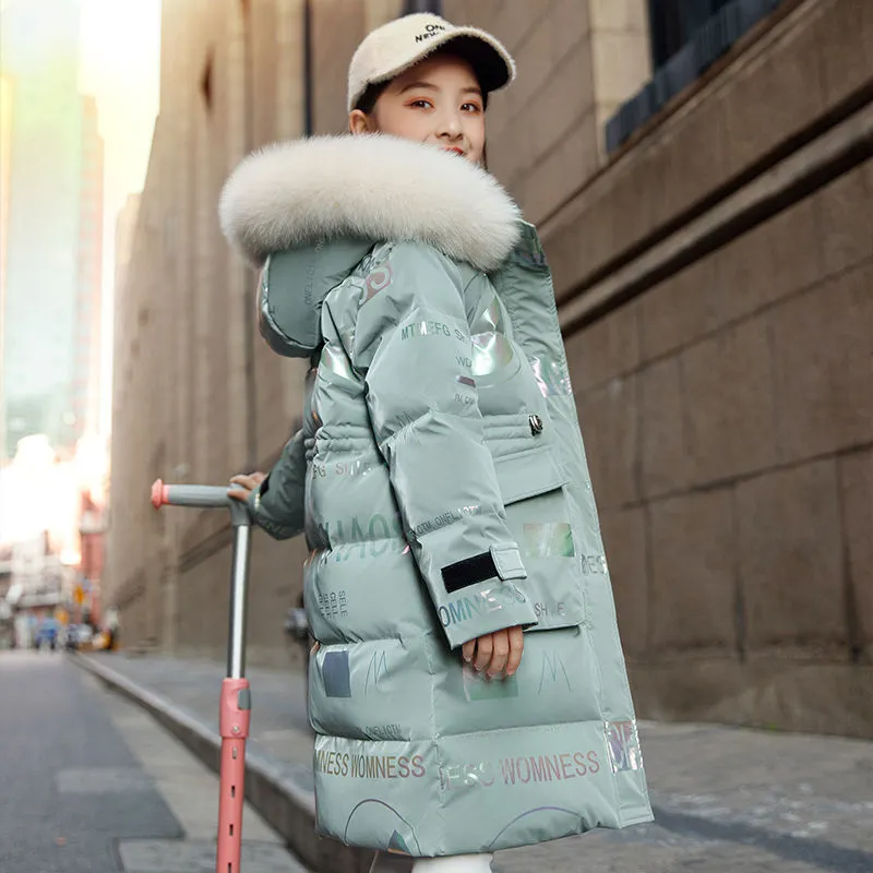 Children Kids Toddlers Girls Hooded Warm Thickened Padded Jacket