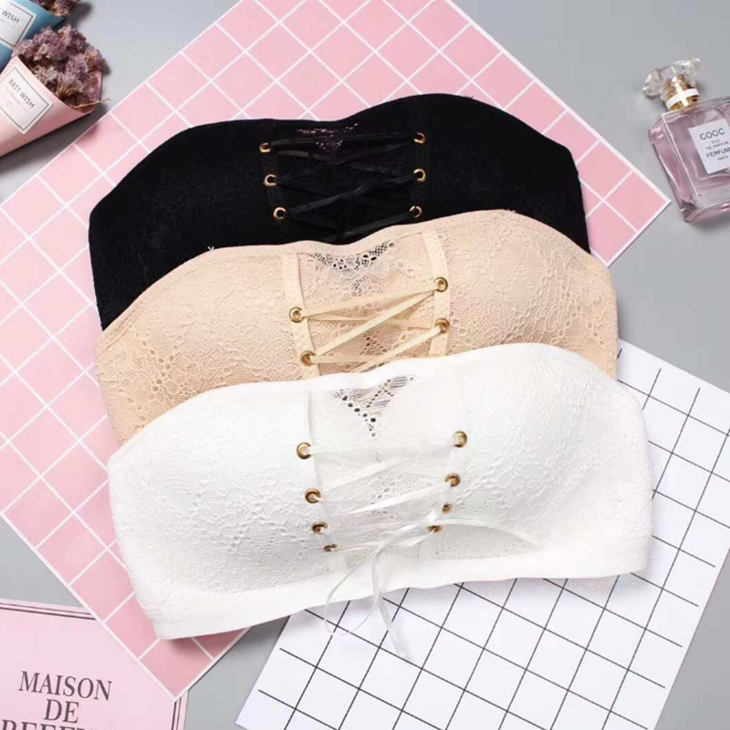 Women Basic Solid Color Lace Patchwork Breathable Bra