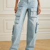 Women'S Lt.Blue Personality Casual Fashion Overalls Jeans