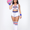 Women'S Halloween Tank Top Shorts Two Piece Nightclub Cosplay Set