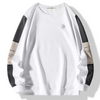 Men Casual Round Neck Long Sleeve Color Matching Loose Sweatshirt